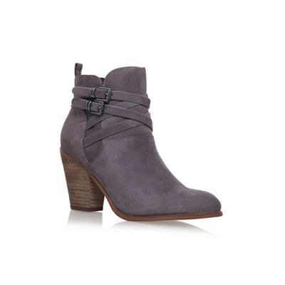 Grey 'Spike' high heel ankle boots